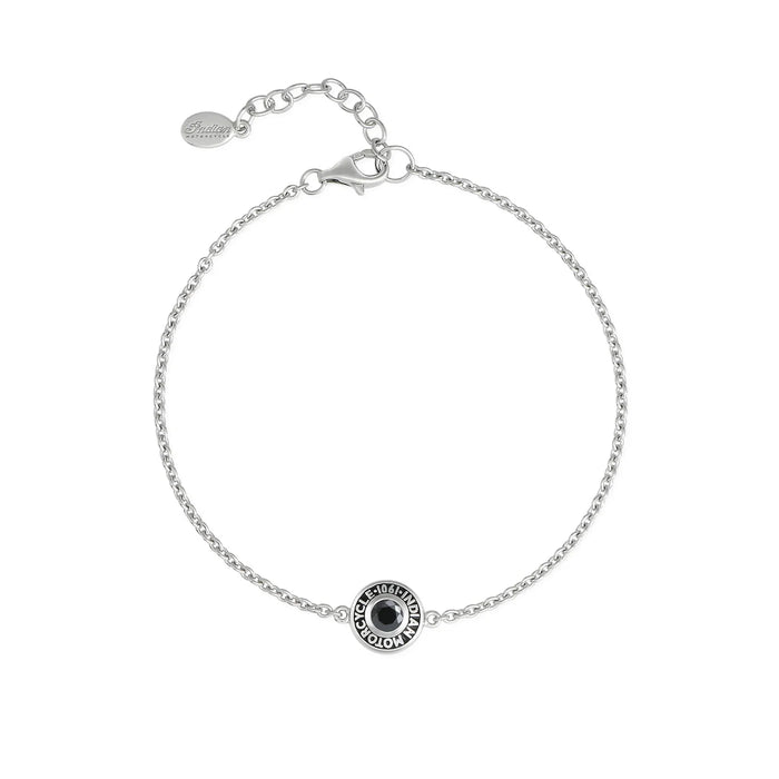 Indian Motorcycle Steel Horse Jewelry Women's Rivet and Black Stone Bracelet | IMJB006