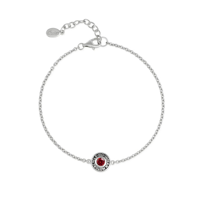Indian Motorcycle Steel Horse Jewelry Women's Rivet and Red Stone Bracelet | IMJB007