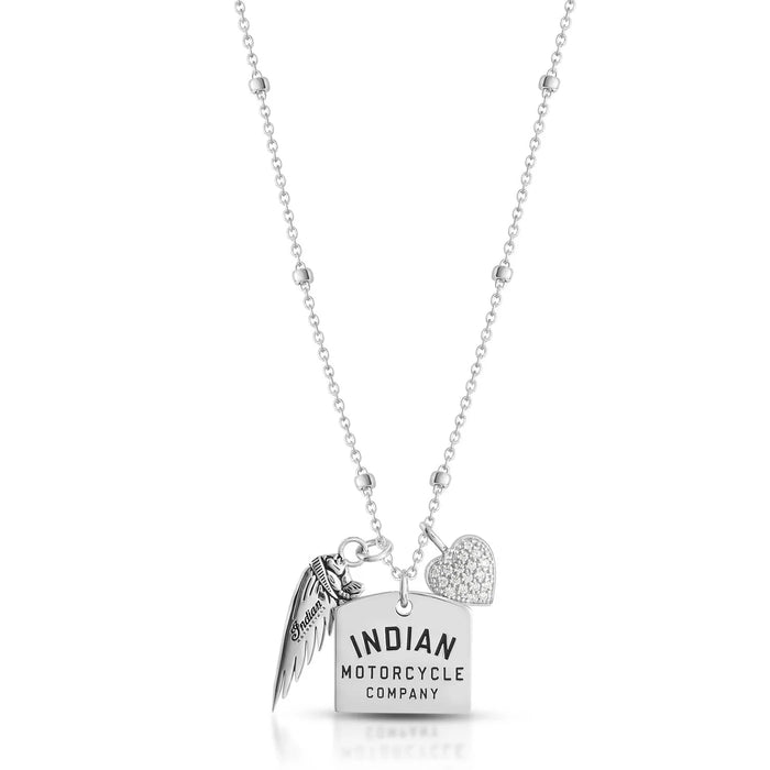 Indian Motorcycle Steel Horse Jewelry Women's IMC Beaded Charm Necklace | IMJN002-20