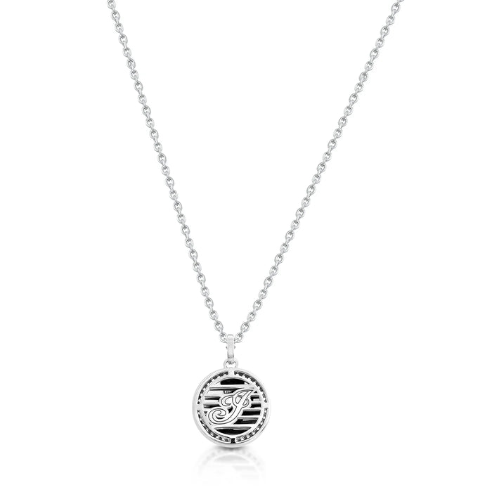 Indian Motorcycle Steel Horse Jewelry Women's Roundel Headdress Silver and Bling Necklace | IMJN011