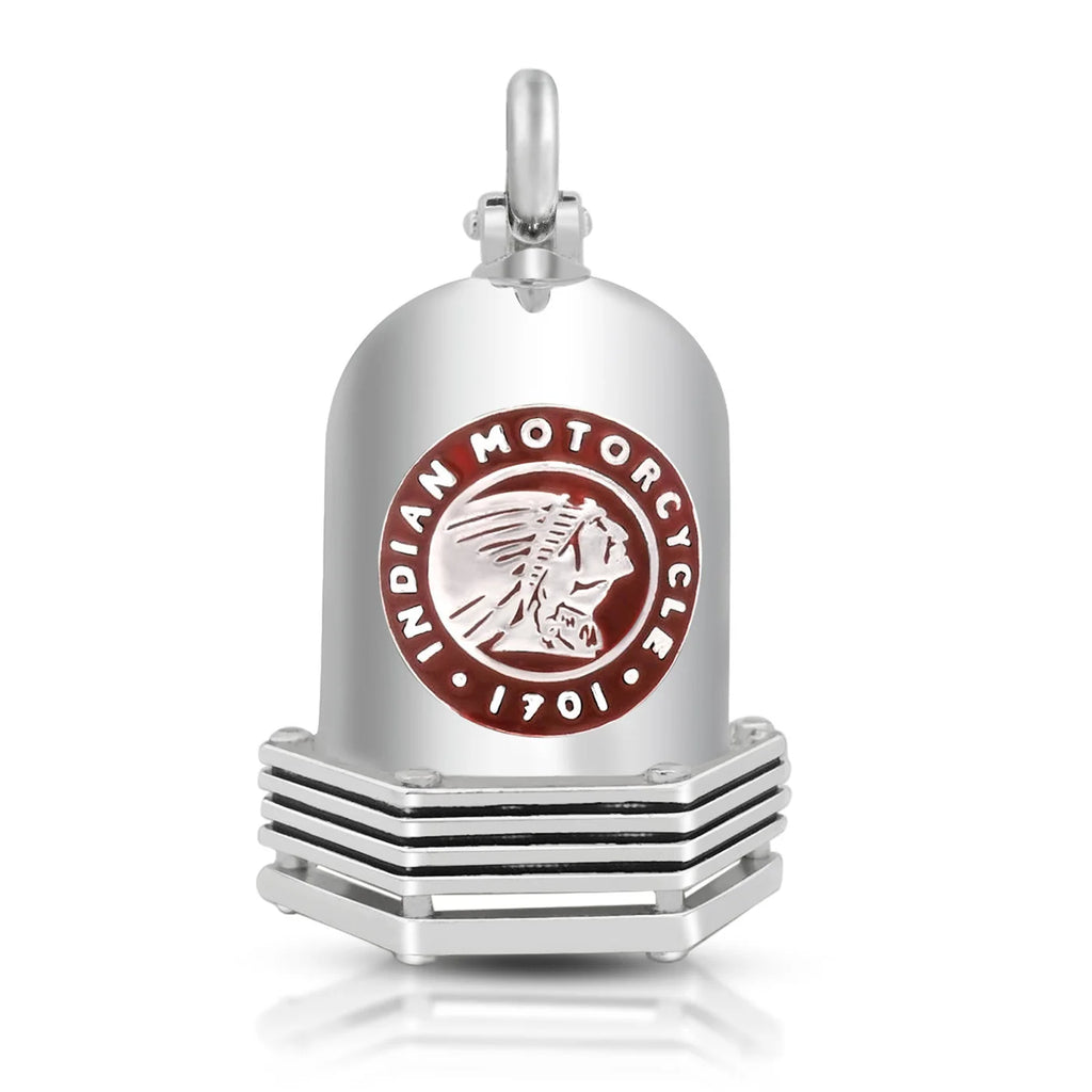 Indian Motorcycle Steel Horse Jewelry Red 1901 Roundel Road Bell