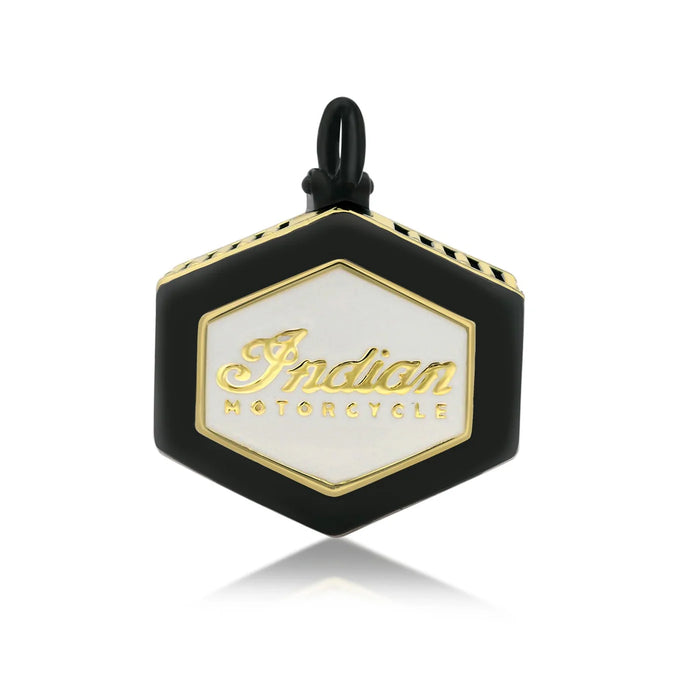 Indian Motorcycle Steel Horse Jewelry Black & Gold Titan Road Bell | IMRB012