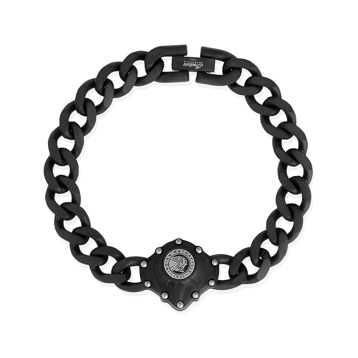 Indian Motorcycle Steel Horse Jewelry Men's Black Cam Cover Bracelet | IMSB007-9