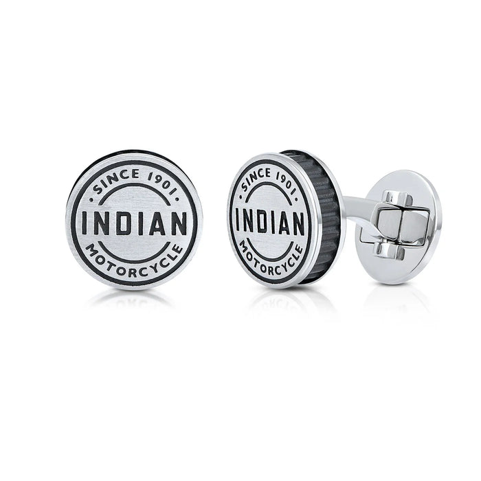 Indian Motorcycle Steel Horse Jewelry Classic Circle Cufflinks | IMSC001