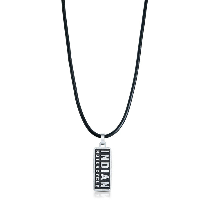 Indian Motorcycle Steel Horse Jewelry Men's Classic Rectangle Double Sided Necklace | IMSN002-22