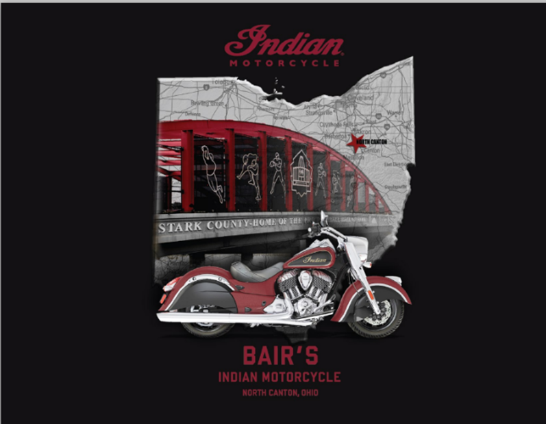 Bair’s Indian Motorcycle T-Shirt, Black