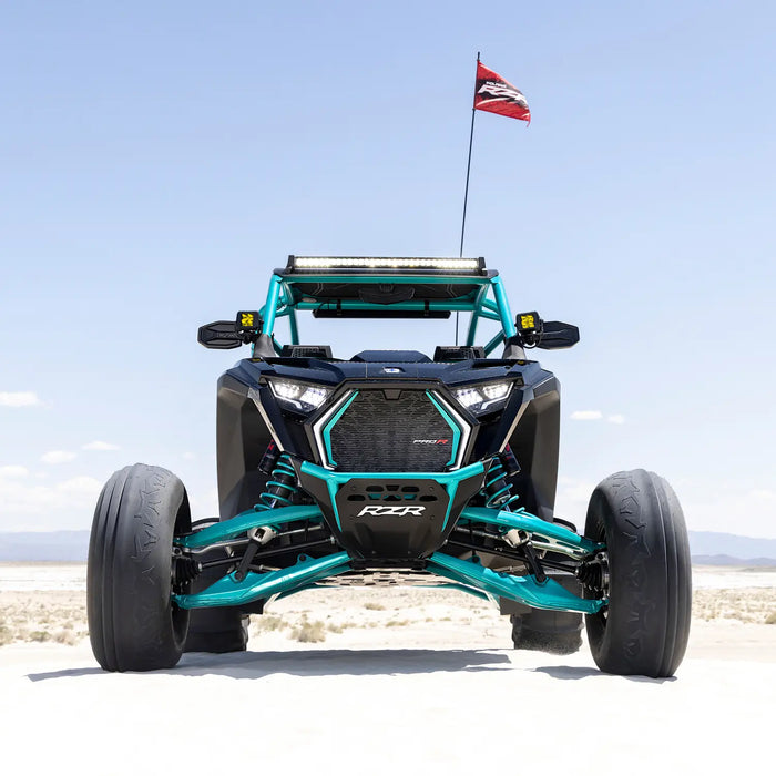 Polaris Pro Armor Aluminum Front Grille, Radiant Green | 2891093-887