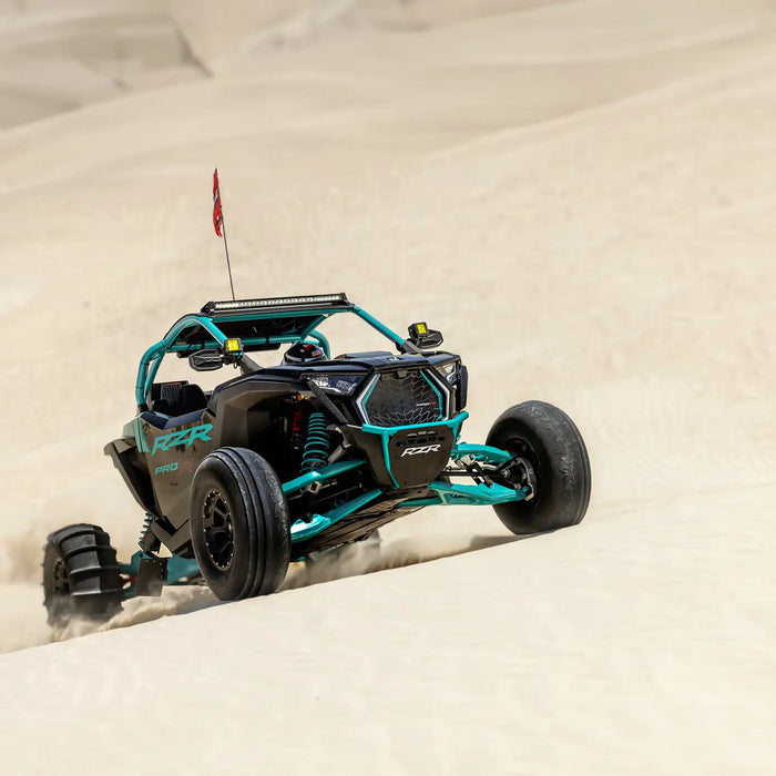 Polaris Pro Armor Aluminum Front Grille, Radiant Green | 2891093-887