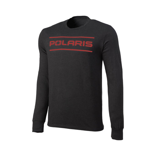 Polaris Men's Dash Long Sleeve Shirt, Black/Red | 2833082 - Bair's Powersports