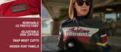 Indian Motorcycle Women's Madison Jacket, Red | 2833178 - Bair's Powersports