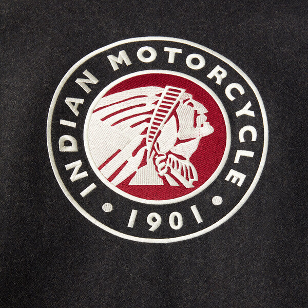 Indian Motorcycle Men's Varsity 2 Jacket, Gray | 2833181 - Bair's Powersports