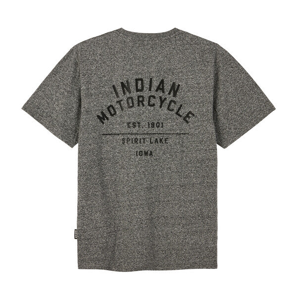 Indian Motorcycle Men's 1901 Spirit Lake Tee, Gray | 2833275 - Bair's Powersports