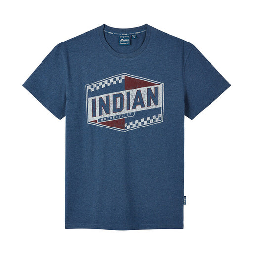 Indian Motorcycle Men's Racing Graphic Tee, Blue | 2833285 - Bair's Powersports