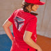 Slingshot Short Sleeve V-Neck T-Shirt, Unisex, Red | 2833453 - Bair's Powersports
