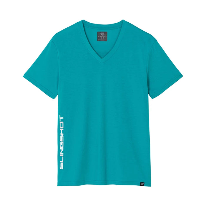 Slingshot Short Sleeve V-Neck T-Shirt, Unisex , Teal | 2833454 - Bair's Powersports