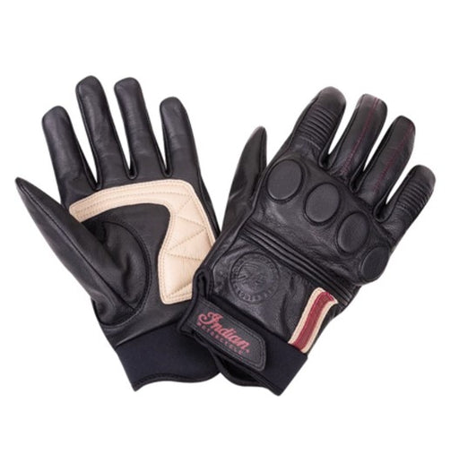 Indian Motorcycle Women's Leather Retro 2 Riding Gloves, Black | 2860628 - Bair's Powersports