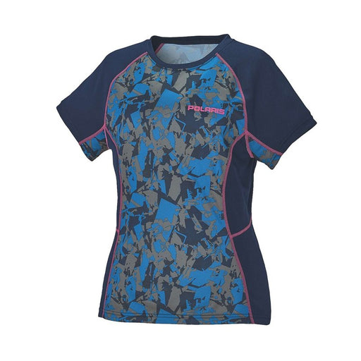Polaris Women's Short Sleeve Cooling Shirt, Navy | 2860636 - Bair's Powersports