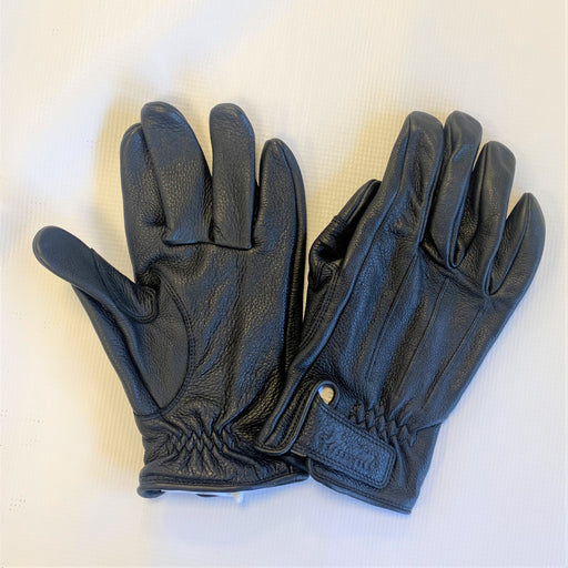 Indian Motorcycle Men's Deerskin Strap Glove, Black | 2860661 - Bair's Powersports