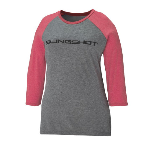 Slingshot Women's 3/4 Baseball Sling T-Shirt, Gray/Red | 2860698 - Bair's Powersports