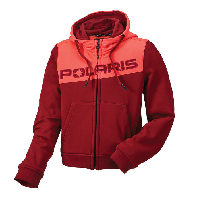 Polaris Youth Tech Full Zip Hoodie, Maroon | 2861511 - Bair's Powersports