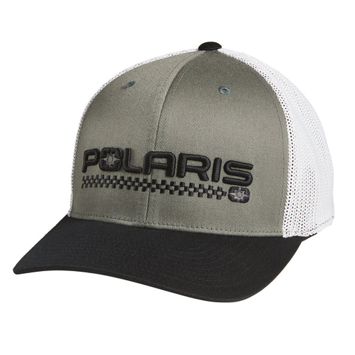 Polaris Checkered Hat, Gray | 2833492 - Bair's Powersports
