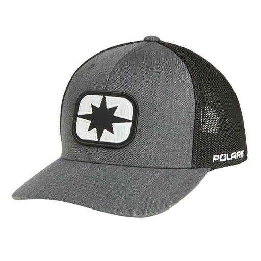 Polaris Ellipse Patch Trucker Hat, Gray/Black | 2861531 - Bair's Powersports