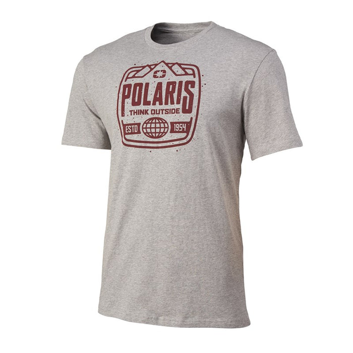 Polaris Men's Stamp Tee, Gray | 2861565 - Bair's Powersports