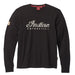 Indian Motorcycle Men's Long Sleeve Script Logo T-Shirt, Black | 2861891 - Bair's Powersports