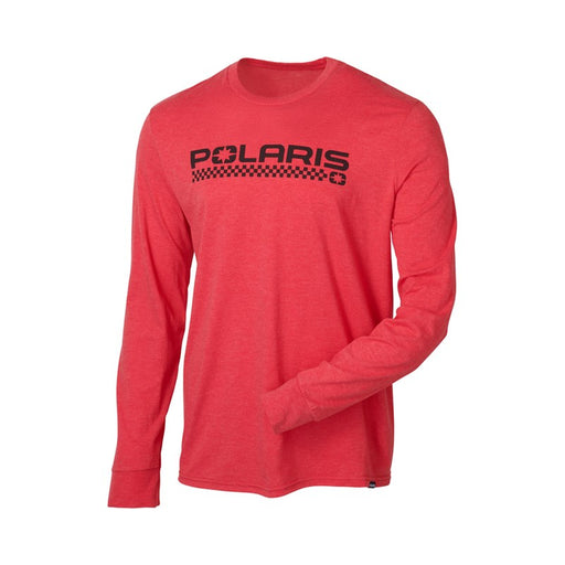 Polaris Men's Checkered Long Sleeve, Red/Black | 2862506 - Bair's Powersports