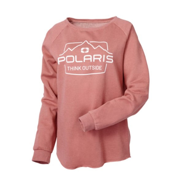 Polaris Women's Adventure Crew Sweatshirt, Dusty Rose | 2862513 - Bair's Powersports