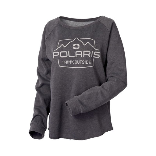 Polaris Women's Adventure Crew Sweatshirt, Black | 2862514 - Bair's Powersports