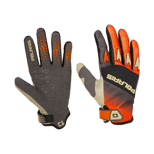 Polaris Turbo Gloves, Tan/Orange | 2862729 - Bair's Powersports