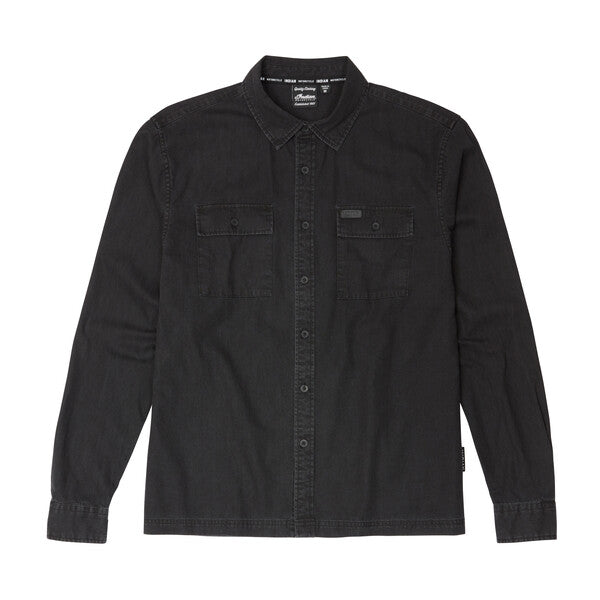 Albiate Washed Black Slub Denim Tailor Made Shirt Shirt by Proper Cloth
