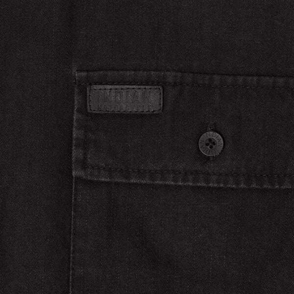 Harriton Men's Washed Black 6.5 oz. Long-Sleeve Denim Shirt
