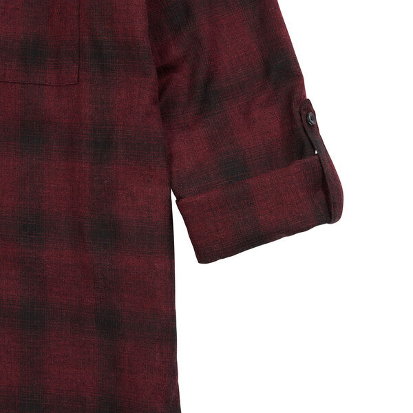 Indian Motorcycle Women's Denver Plaid Shirt, Port | 2862922 - Bair's Powersports