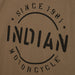Indian Motorcycle Men's Stencil Block Icon Tank, Khaki | 2862969 - Bair's Powersports