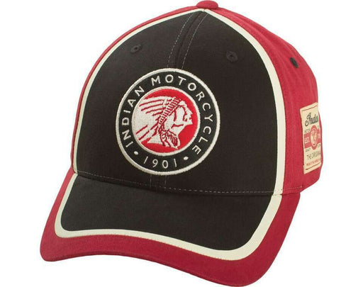 Indian Motorcycle Circle Patch Hat, Red/Black | 2863628 - Bair's Powersports