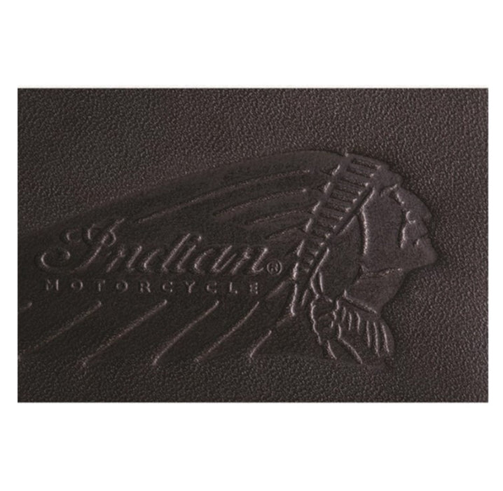 Indian Motorcycle Leather Bi-Fold Wallet with Embossed Logo, Black | 2867600 - Bair's Powersports