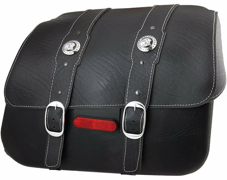Indian Motorcycle Genuine Leather Saddlebags, Black | 2880234