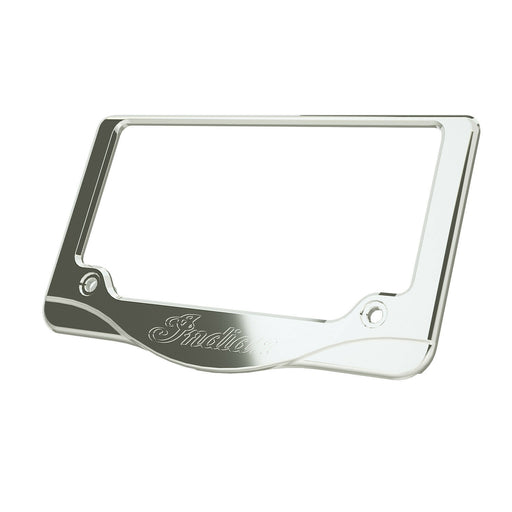 Indian Motorcycle Script License Plate Frame, Chrome | 2882863-156 - Bair's Powersports