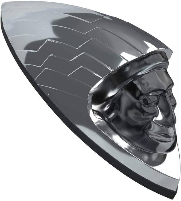 Indian Motorcycle Cast Aluminum Front Fender Headdress Emblem, Chrome | 2883668-156 - Bair's Powersports