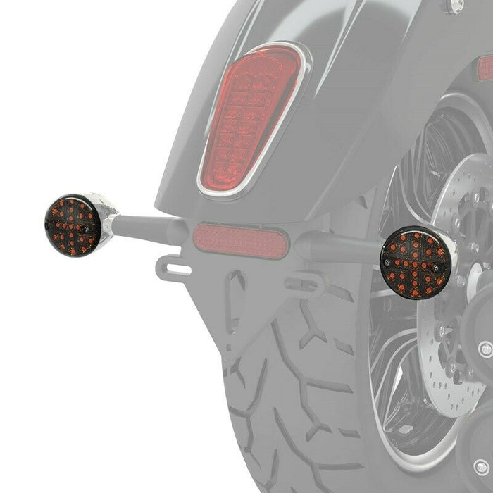 Indian Motorcycle Front and Rear Turn Signals in Smoke, 4 Pack | 2884129 - Bair's Powersports