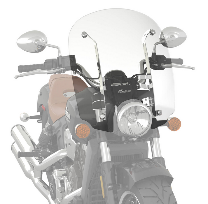 Indian Motorcycle Polycarbonate 19 in. Quick Release Windshield, Chrome | 2884167-156 - Bair's Powersports
