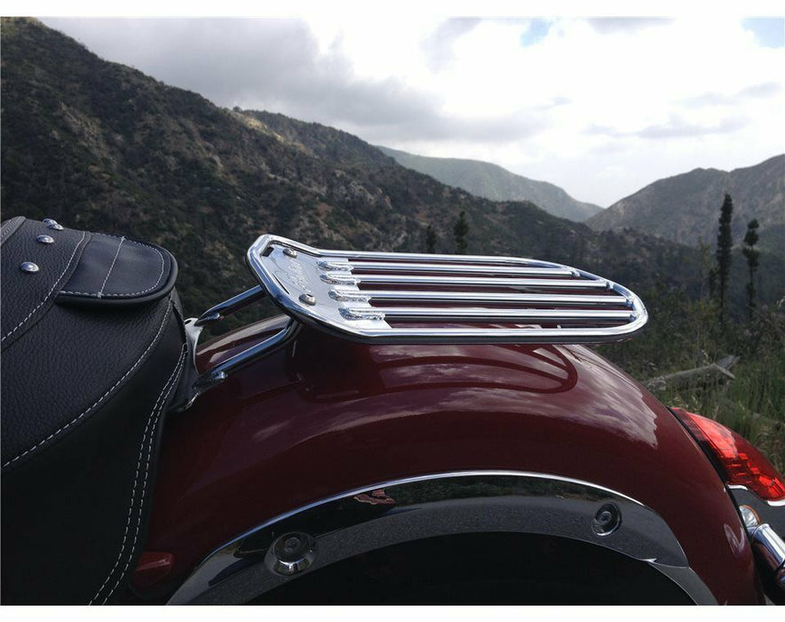 Indian Motorcycle Pinnacle Solo Luggage Rack, Chrome | 2885004-156 - Bair's Powersports